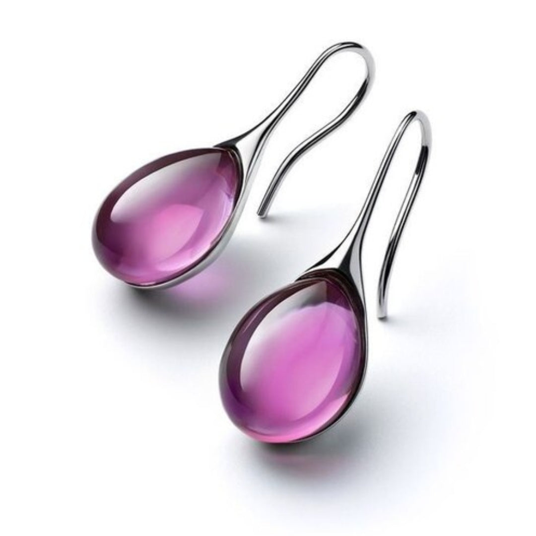Dangling Crystal Earrings in Gold and Silver