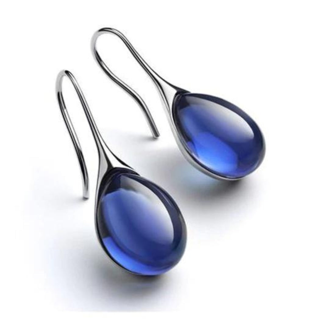 Dangling Crystal Earrings in Gold and Silver