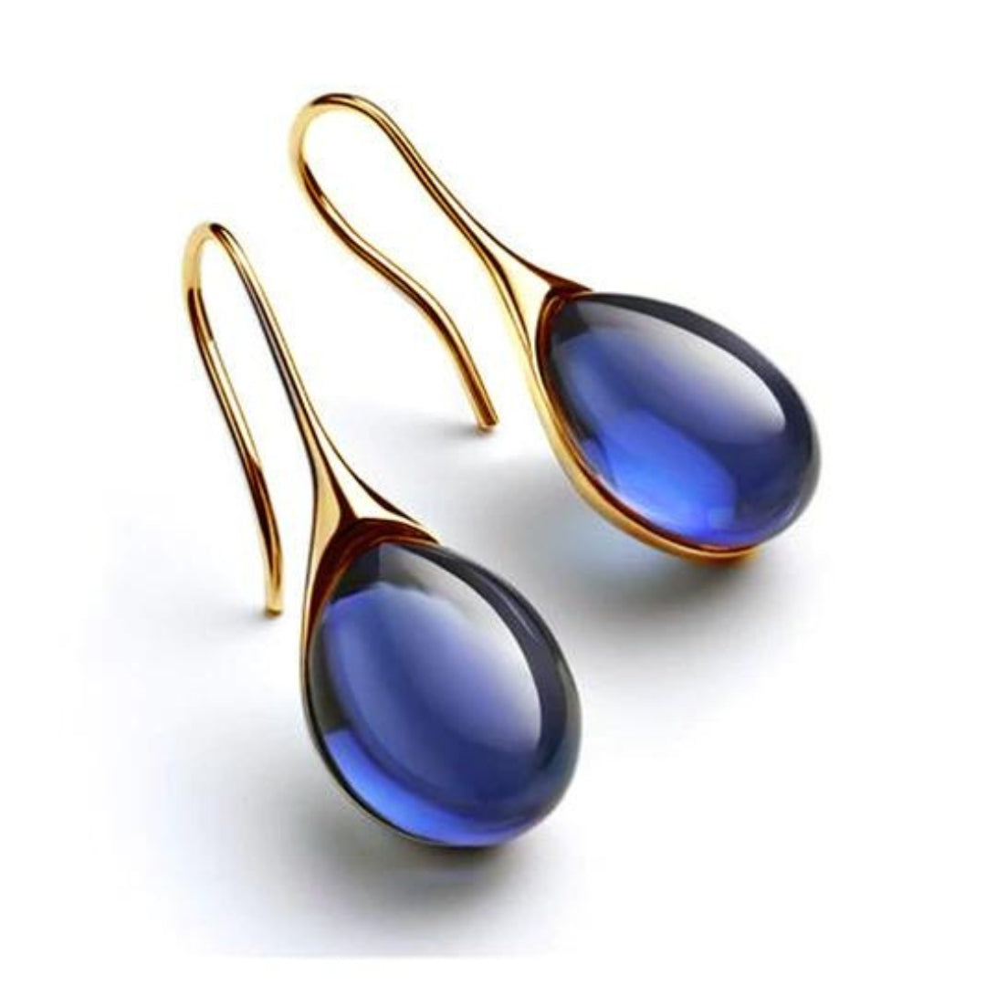 Dangling Crystal Earrings in Gold and Silver