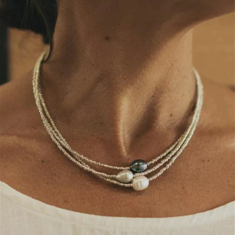 Vintage Necklace with Real Pearls