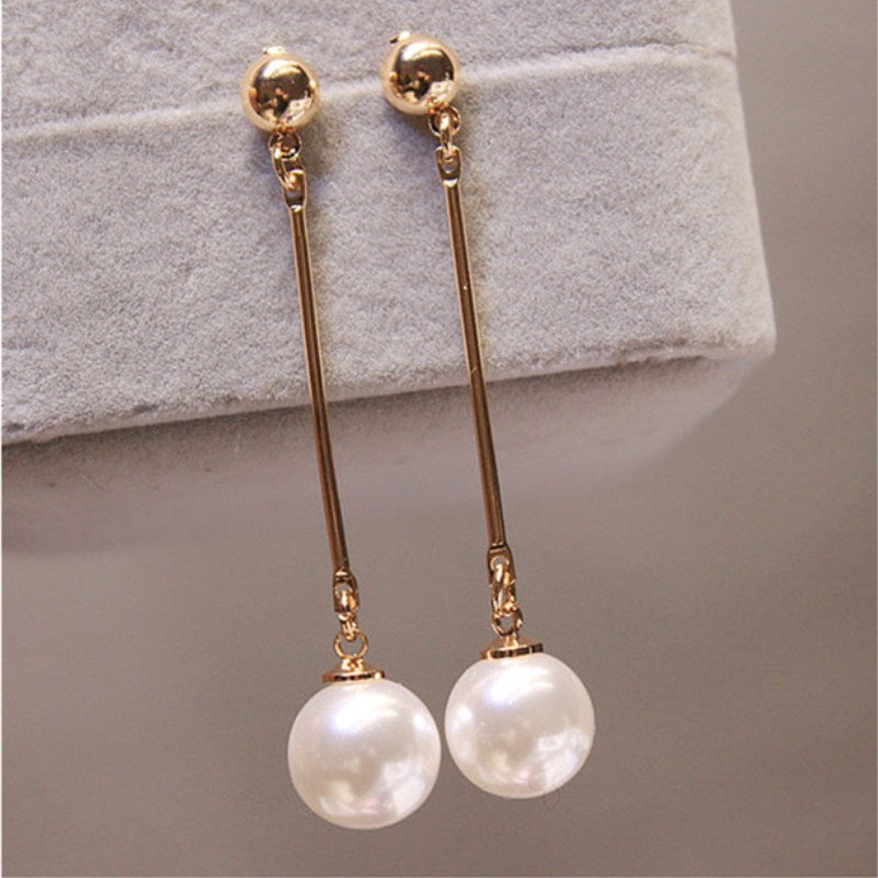Luxurious Drop Earrings with Hand-Set Specialty Pearls