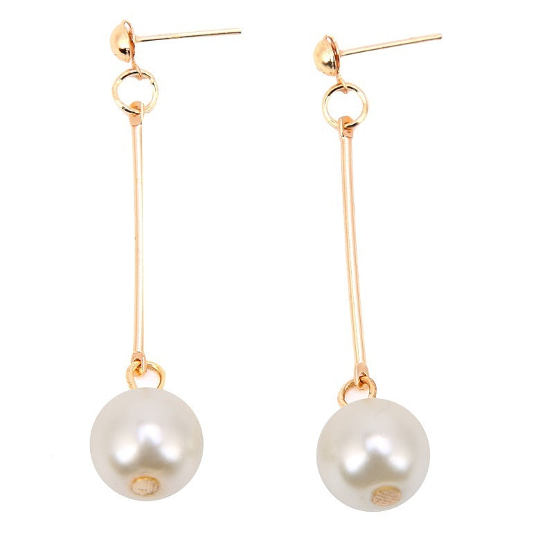 Luxurious Drop Earrings with Hand-Set Specialty Pearls