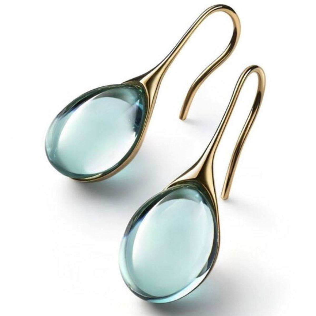 Dangling Crystal Earrings in Gold and Silver