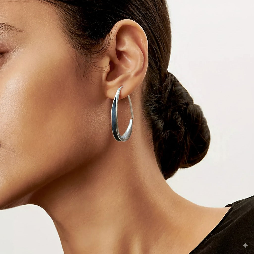 Large Simple Hoop Earrings