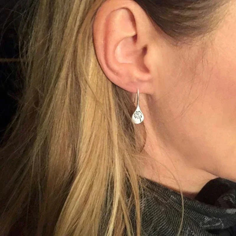Vintage Flower Earrings in 925 Silver