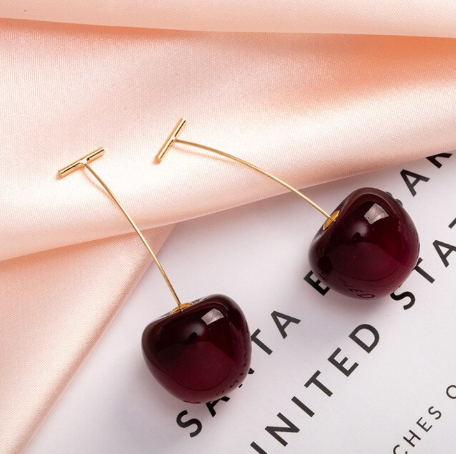 Luxurious Cherry Red Earrings