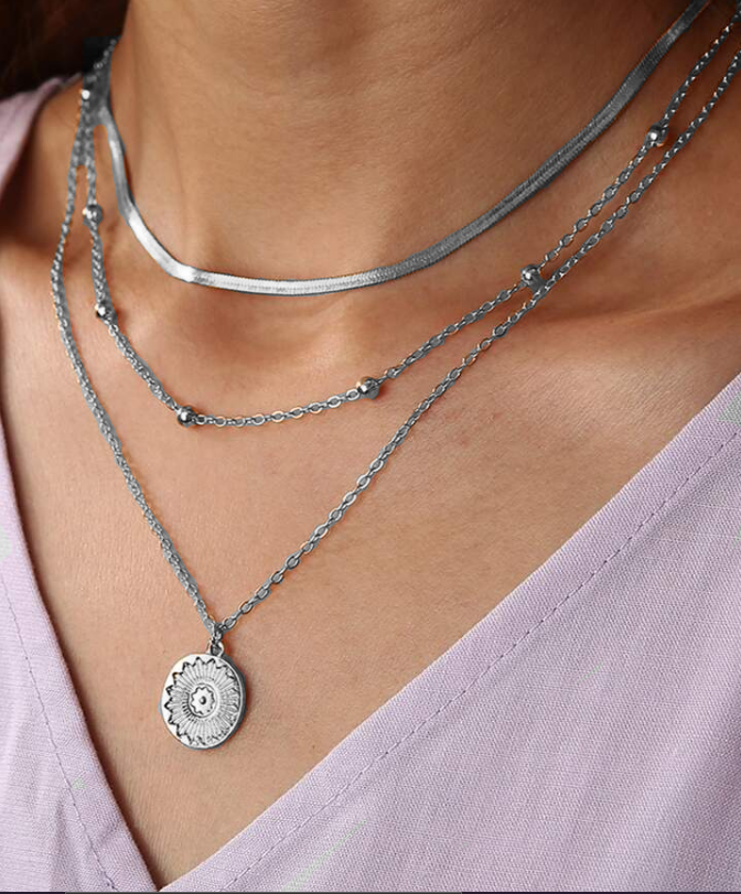 Three-Strand 925 Silver Necklace