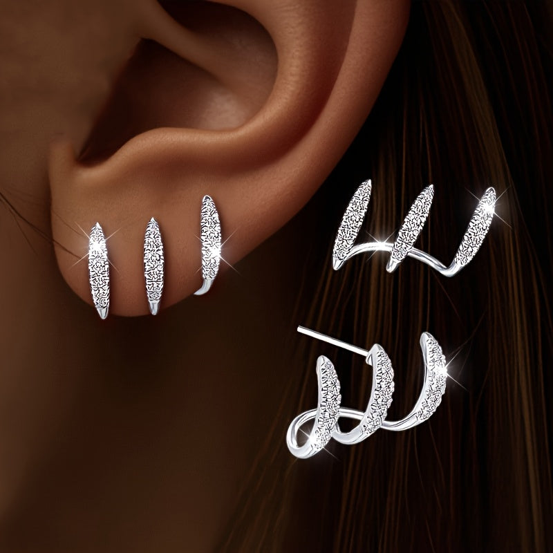 Flora — Sculptural Triple Earrings
