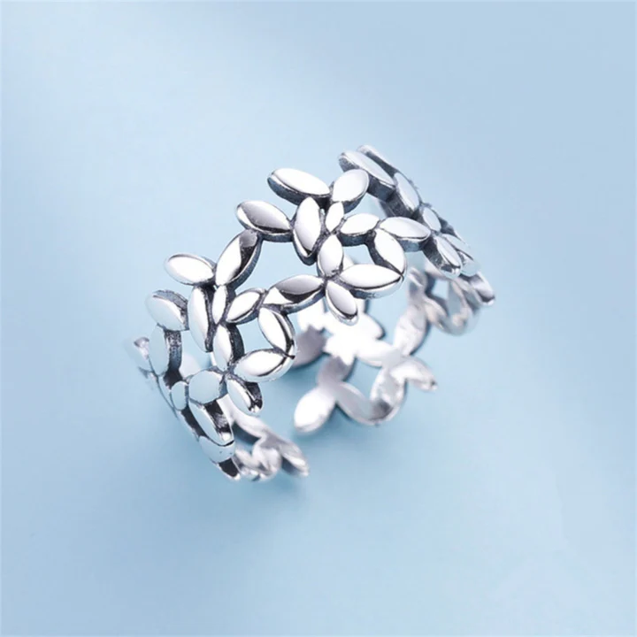 Vintage Silver Leaf Rings