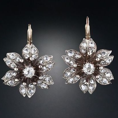 Vintage Blossom Crystal Earrings