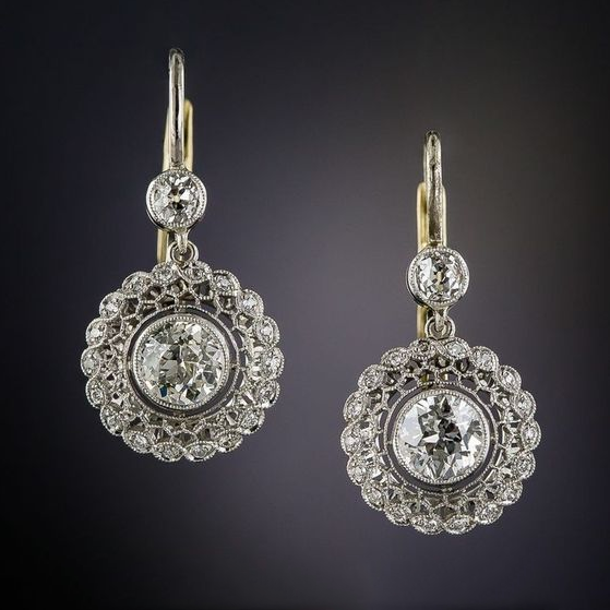 Vintage Mandala Earrings with Cubic Zirconia
