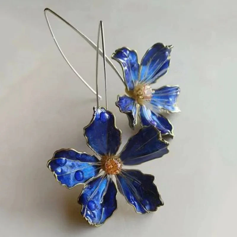 Vintage Blue Blossom Earrings