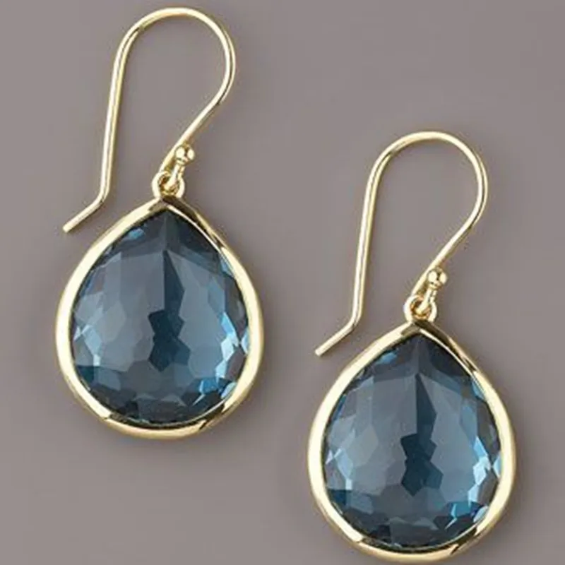 Vintage Opal Blue Drop Earrings