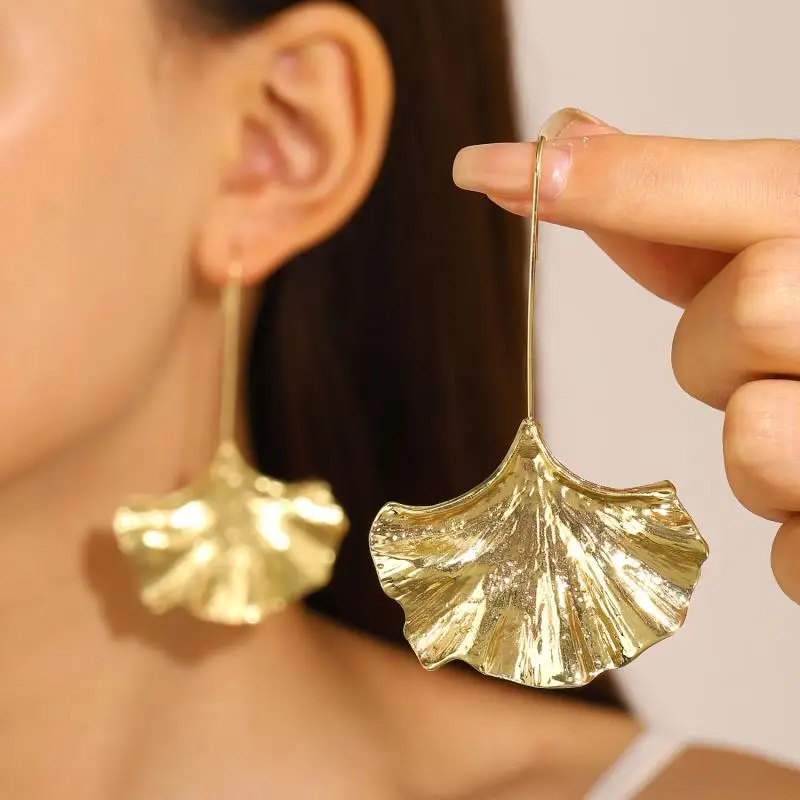Vintage Gold Leaf and Petal Earrings