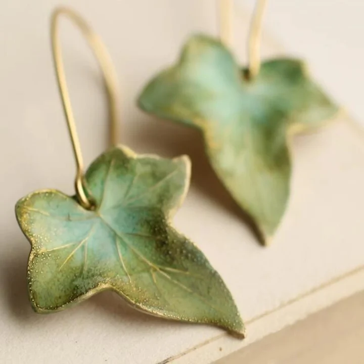 Realistic Vintage Leaf Earrings
