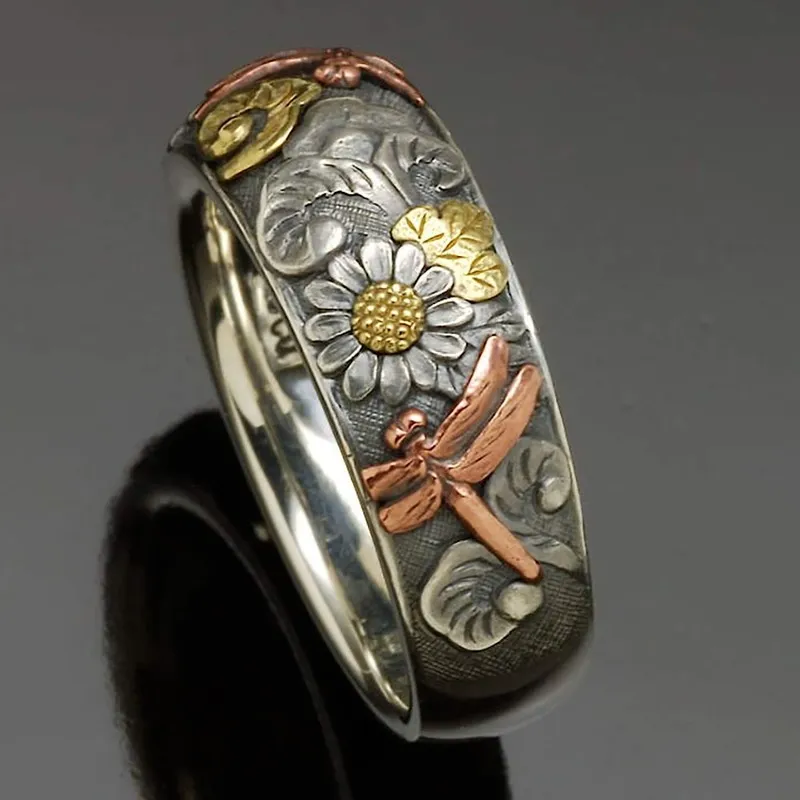 Vintage Nature Ring in Silver
