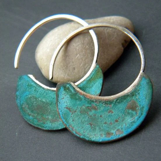 Vintage Distressed Turquoise Earrings