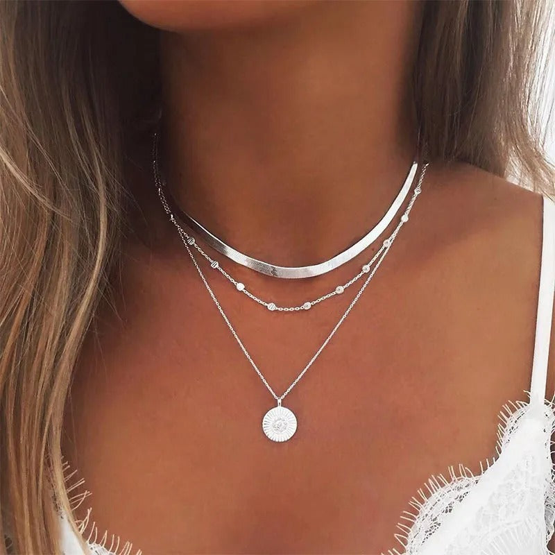 Three-Strand 925 Silver Necklace