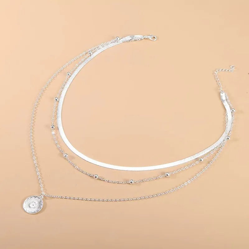 Three-Strand 925 Silver Necklace